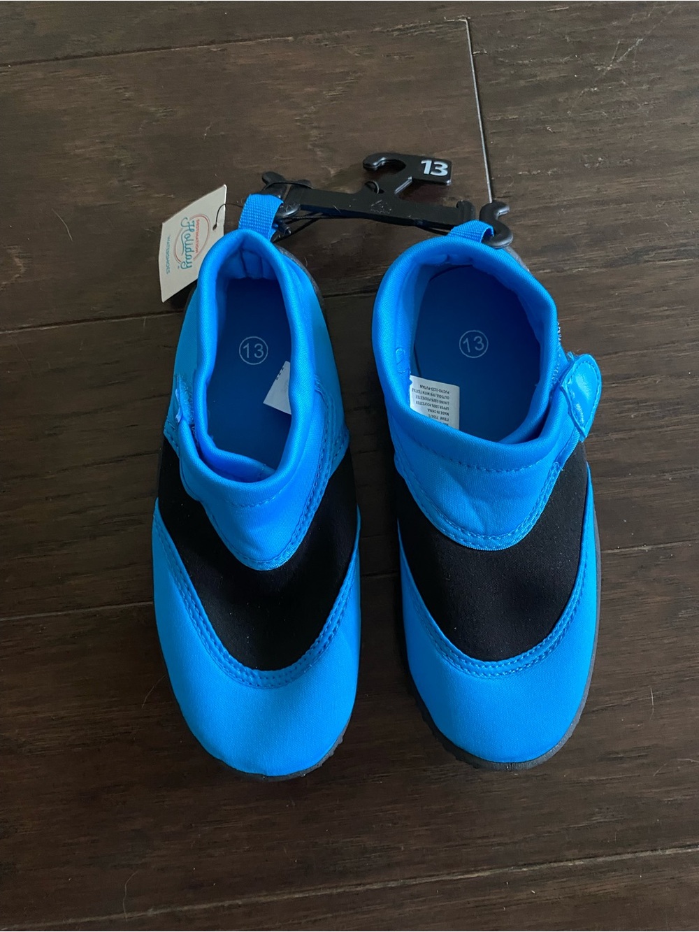 Kids Water Shoes - Blue and Black (Size 13)
